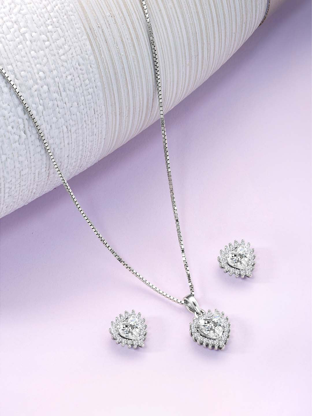 Classic Romance Silver Pendant Set