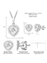 Classic Romance Silver Pendant Set