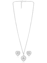 Romantic Glow Silver CZ Pendant Set