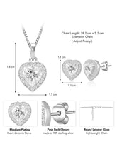 Romantic Glow Silver CZ Pendant Set