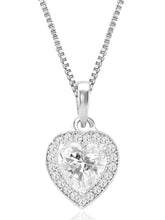 Romantic Glow Silver CZ Pendant Set