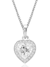 Romantic Glow Silver CZ Pendant Set