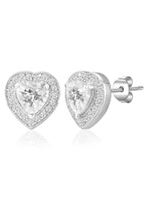 Romantic Glow Silver CZ Pendant Set