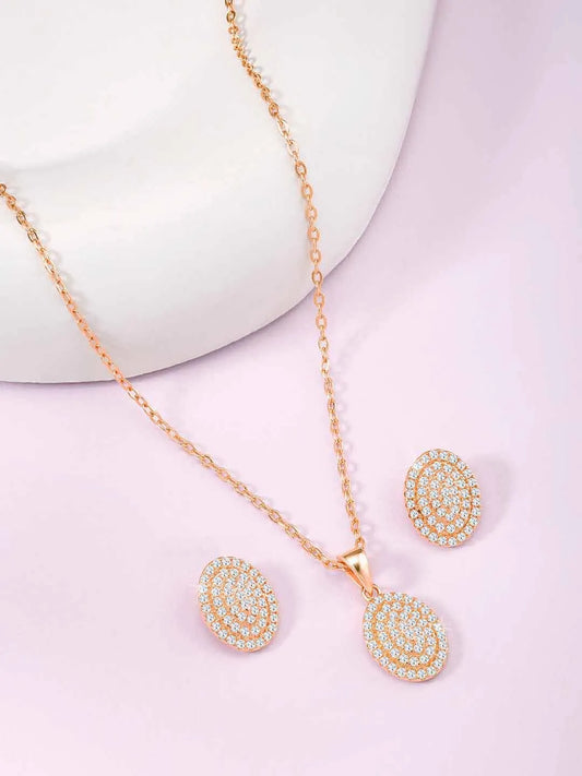 CZ Pendant Set by Peora | Sparkling Elegance for Every Occasion