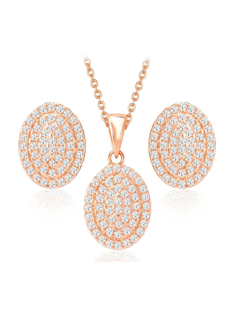 CZ Pendant Set by Peora | Sparkling Elegance for Every Occasion