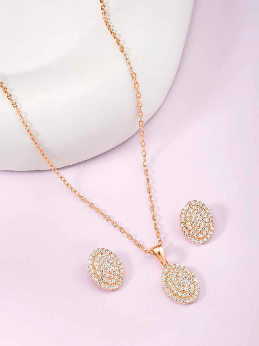 CZ Pendant Set by Peora | Sparkling Elegance for Every Occasion