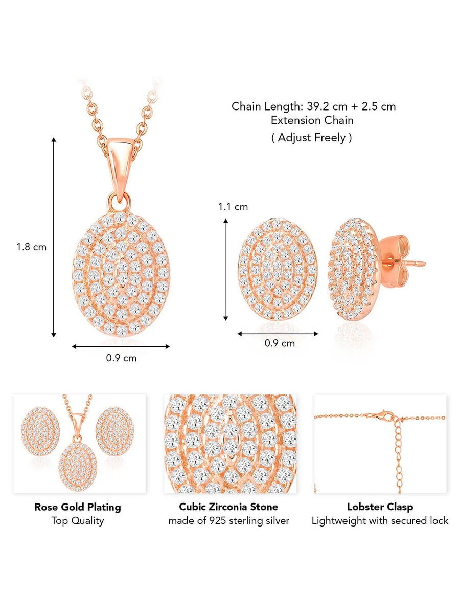 CZ Pendant Set by Peora | Sparkling Elegance for Every Occasion