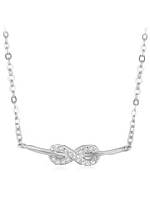 Infinite Charm Silver CZ Pendant Set