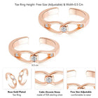 Glam CZ Toe Rings | Sparkling Foot Jewellery by Peora

