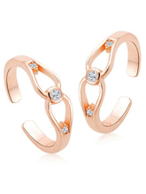 Sparkling CZ Toe Rings