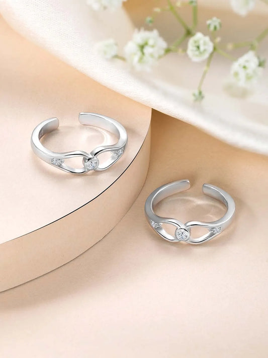 Glam CZ Toe Rings | Sparkling Foot Jewellery by Peora

