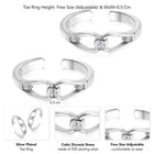 Glam CZ Toe Rings | Sparkling Foot Jewellery by Peora

