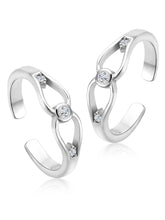 Sparkling CZ Toe Rings