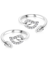 Leafy CZ Toe Rings