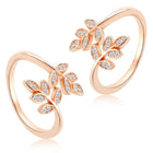 Petals CZ Toe Rings | Delicate Floral Foot Jewellery by Peora

