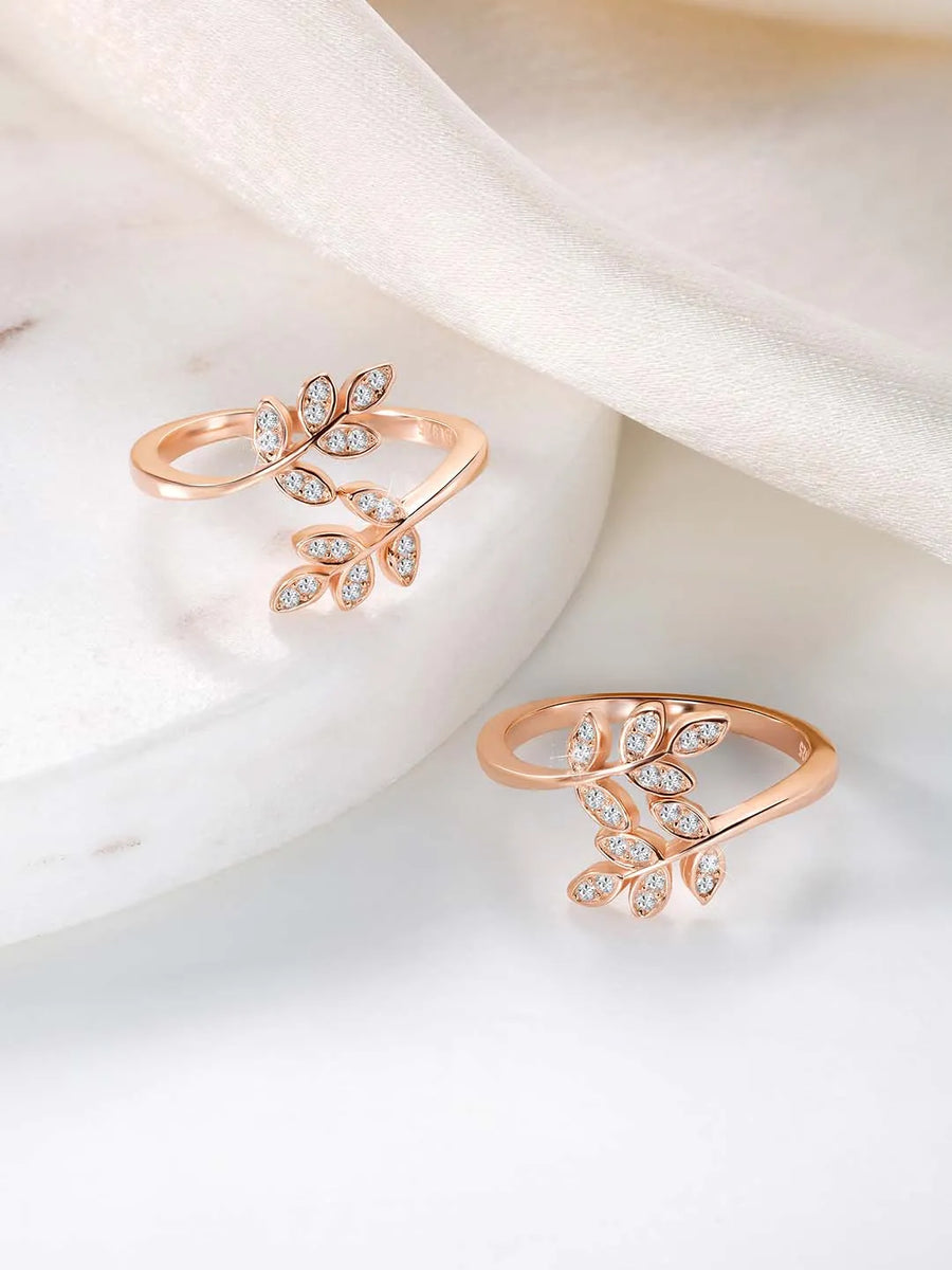 Petals CZ Toe Rings | Delicate Floral Foot Jewellery by Peora

