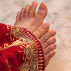 Petals CZ Toe Rings | Delicate Floral Foot Jewellery by Peora

