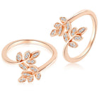 Petals CZ Toe Rings | Delicate Floral Foot Jewellery by Peora

