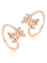 Sparkling Petals CZ Toe Rings