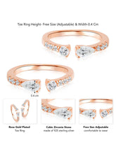 Elegant CZ Toe Rings