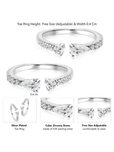 Elegant CZ Toe Rings