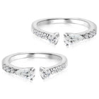 Sparkling Elegant CZ Toe Rings - Silver