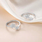 Floral Charm CZ Toe Rings | Elegant Floral Designs by Peora

