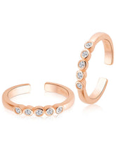 Sophisticated CZ Toe Rings