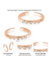 Sophisticated CZ Toe Rings