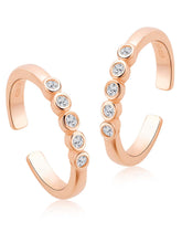 Sophisticated CZ Toe Rings