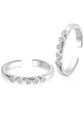 Sophisticated CZ Toe Rings