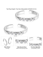 Sophisticated CZ Toe Rings