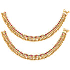 Ethnic Beaded Bridal Anklet Pair