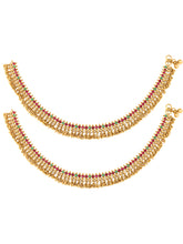 Ethnic Beaded Bridal Anklet Pair