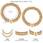 Ethnic Beaded Bridal Anklet Pair