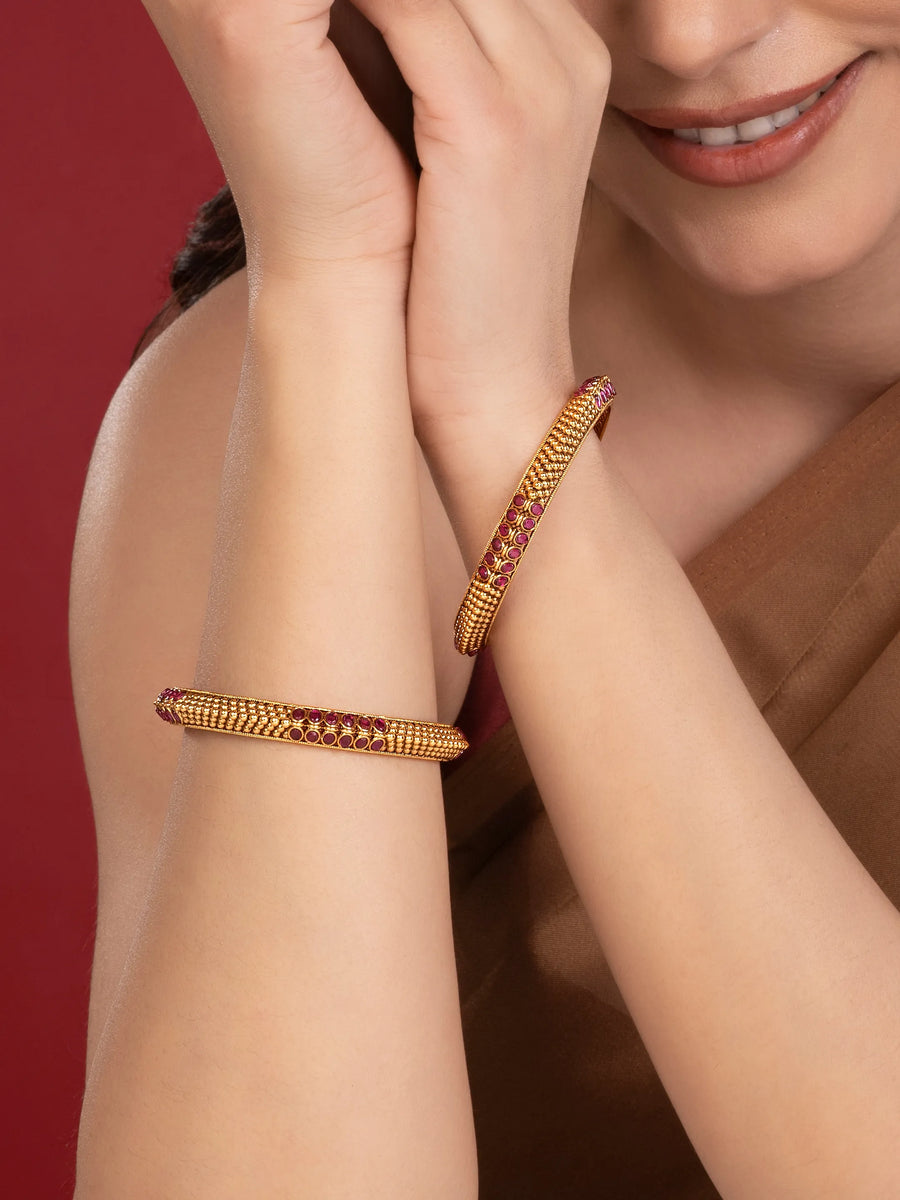 Royal Allure Charm Bangle Pair