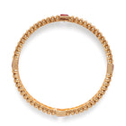 Bold Triple Line Kada Bangle Set in Gold - Rani Pink featuring Faux Ruby bangle set 
