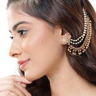 Sparkling Studded Ethnic Earring Chain