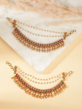 Sparkling Studded Ethnic Earring Chain