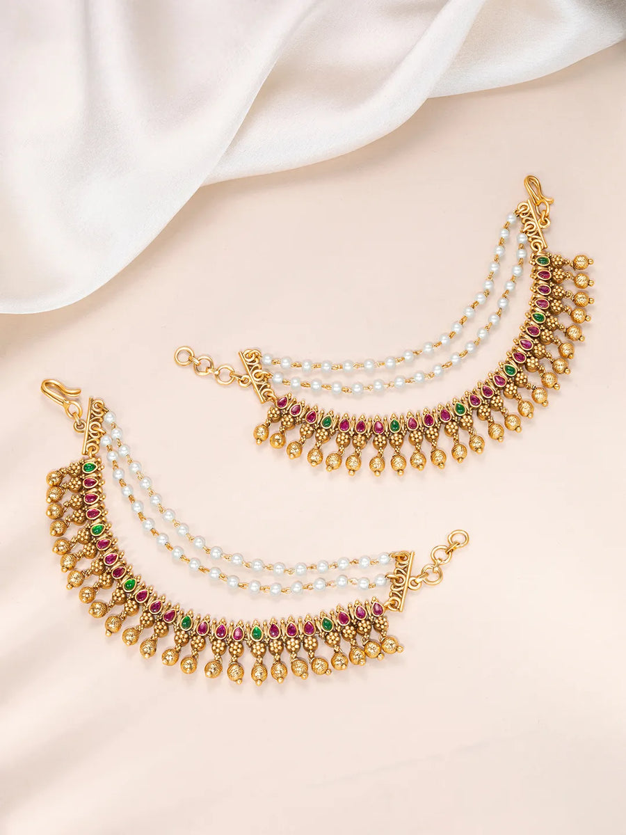 Festive Look Ear Chain Earrings