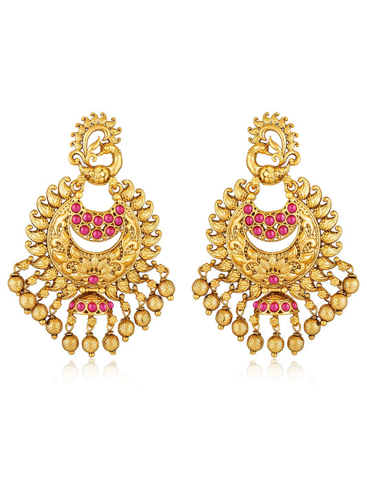 Kundan Danglers Earrings | Elegant Traditional Designs – Peora