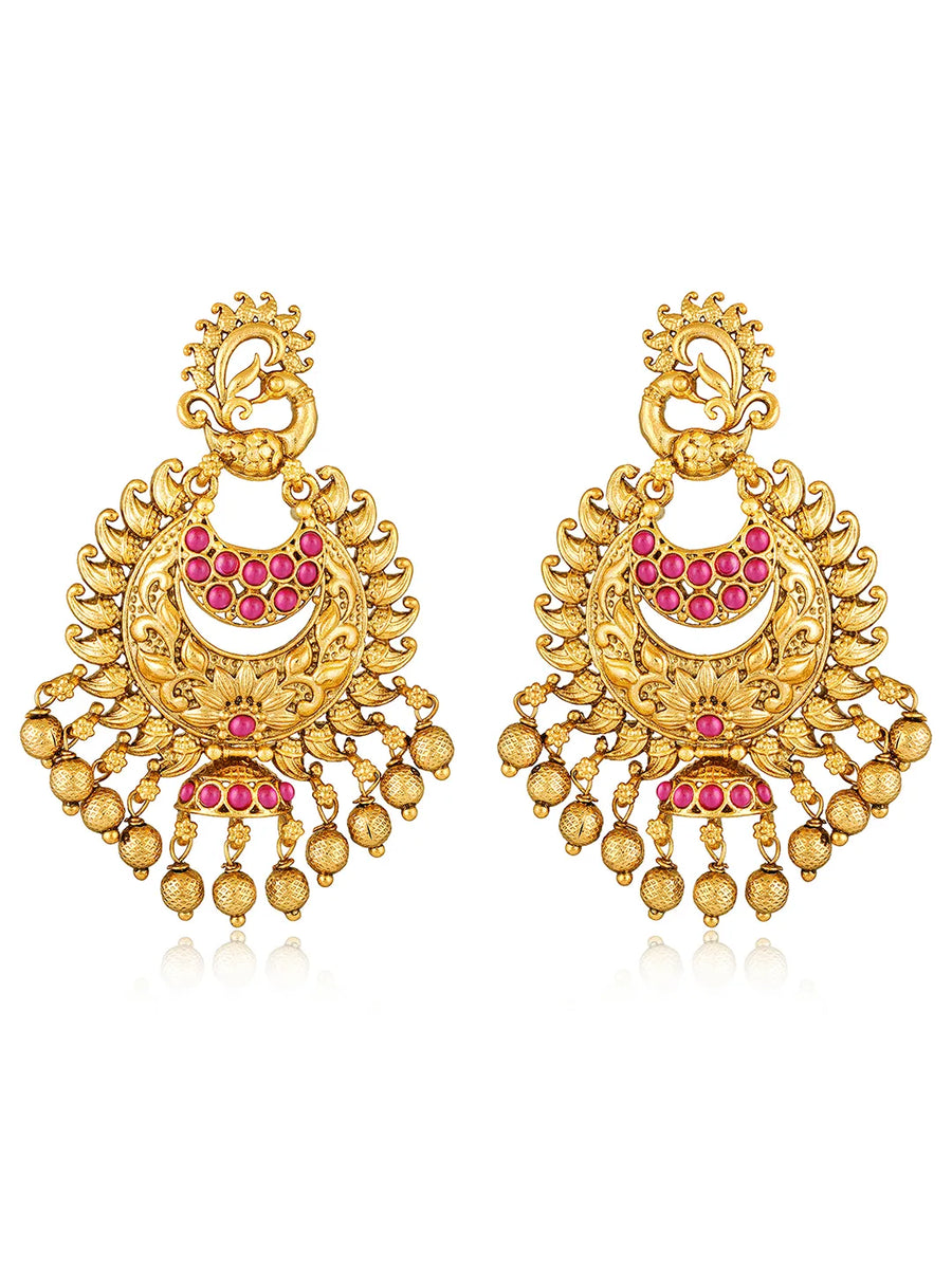 Kundan Danglers Earrings | Elegant Traditional Designs – Peora