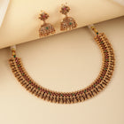 Classic Faux Ruby Studded Necklace Set