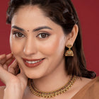 Classic Faux Ruby Studded Necklace Set