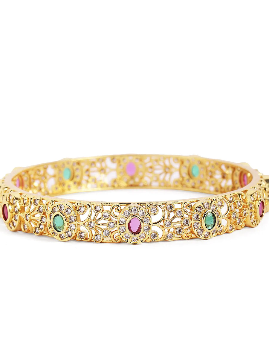 Filigree Royal Charm Stone Bangles