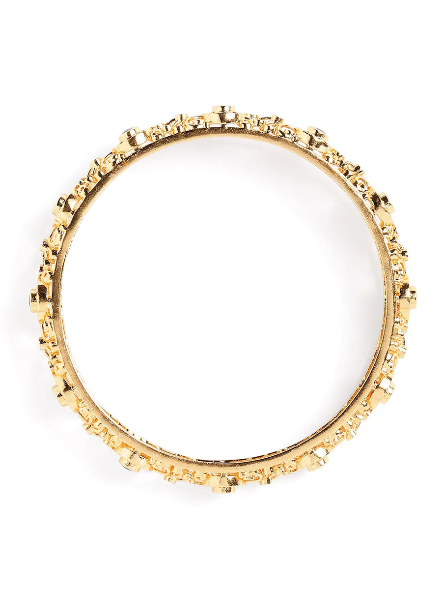 Filigree Royal Charm Stone Bangles