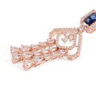 Glimmering Dusk Crystal CZ Earrings - Blue