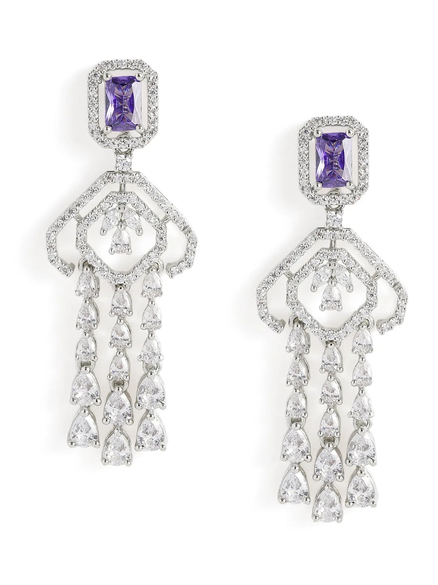 Glimmering Dusk Crystal CZ Earrings