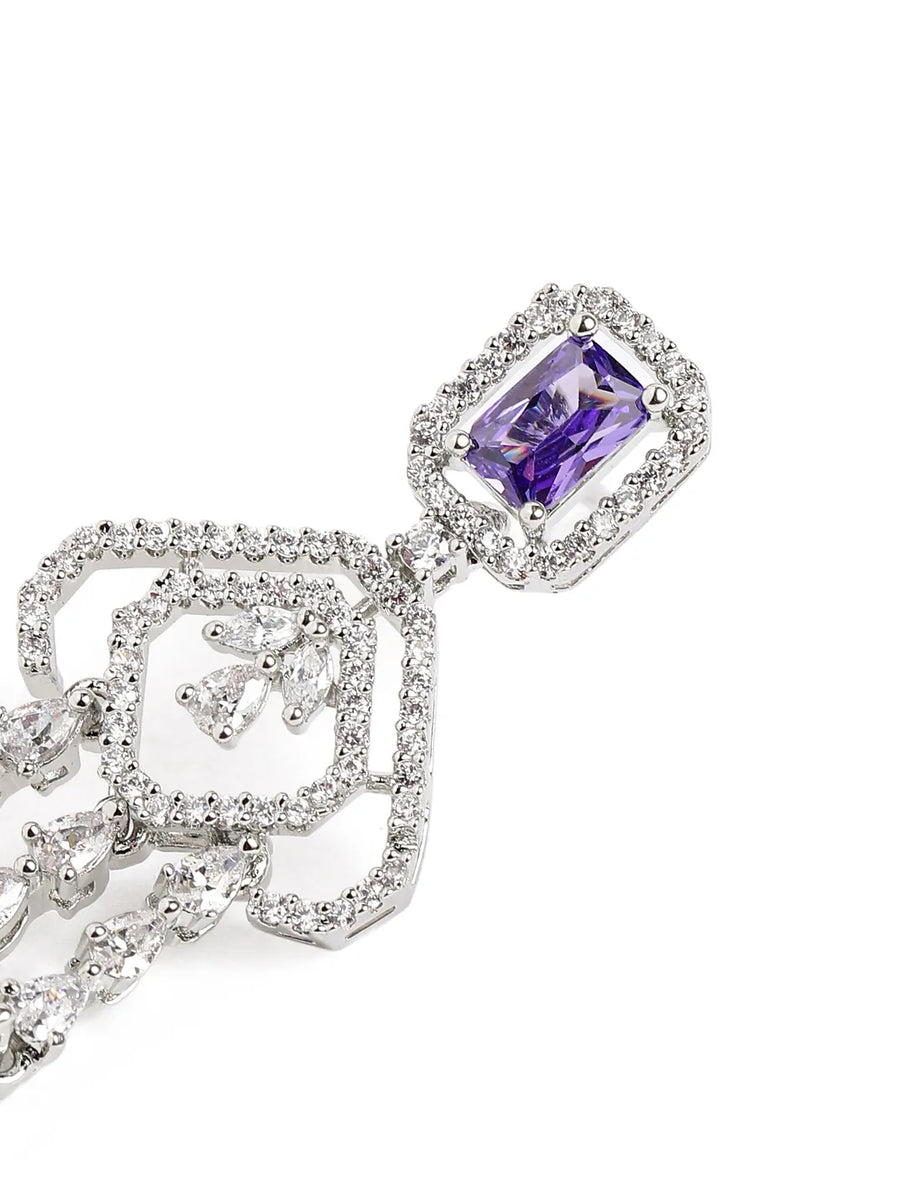 Glimmering Dusk Crystal CZ Earrings