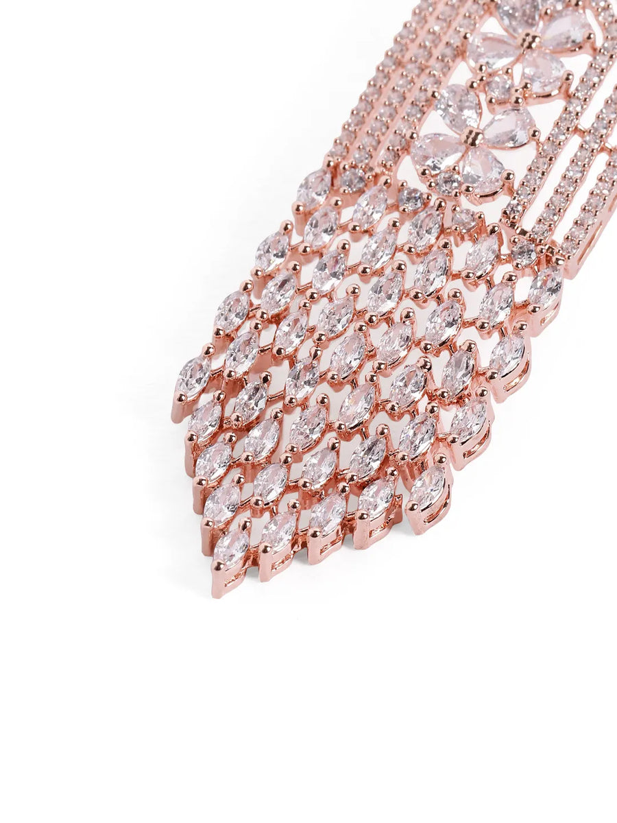 Crimson Luxe Chandelier Drops Earrings  - Red